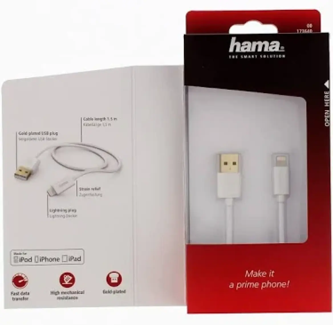 Hama iPhone Uyumlu Beyaz Lightning USB Kablo
