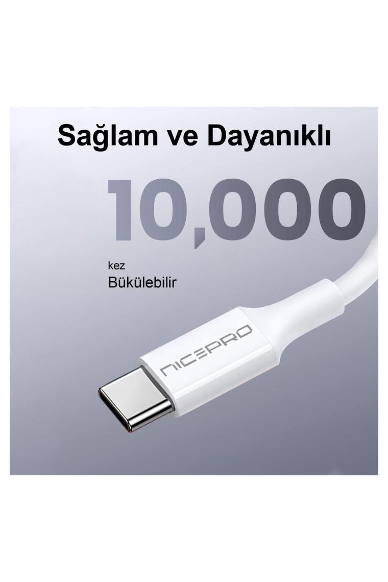 Npo UTC12 60W 1.2m Tpe USB To Type-C Hızlı Şarj ve Data Kablosu