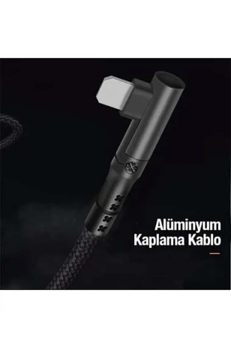 Coofbe Super Şarj Örgü Tasarım L Tip Type-C To Iphone Şarj Kablosu Iphone 11 12 13 14 Pro Max Şarj