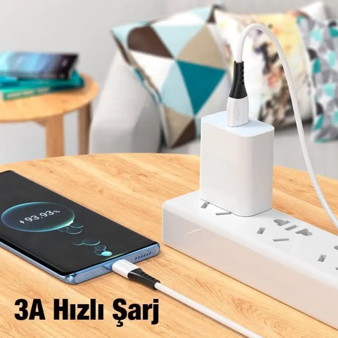 Hoco X82 Type-C To USB 3A Hızlı Silikon Data ve Şarj Kablosu