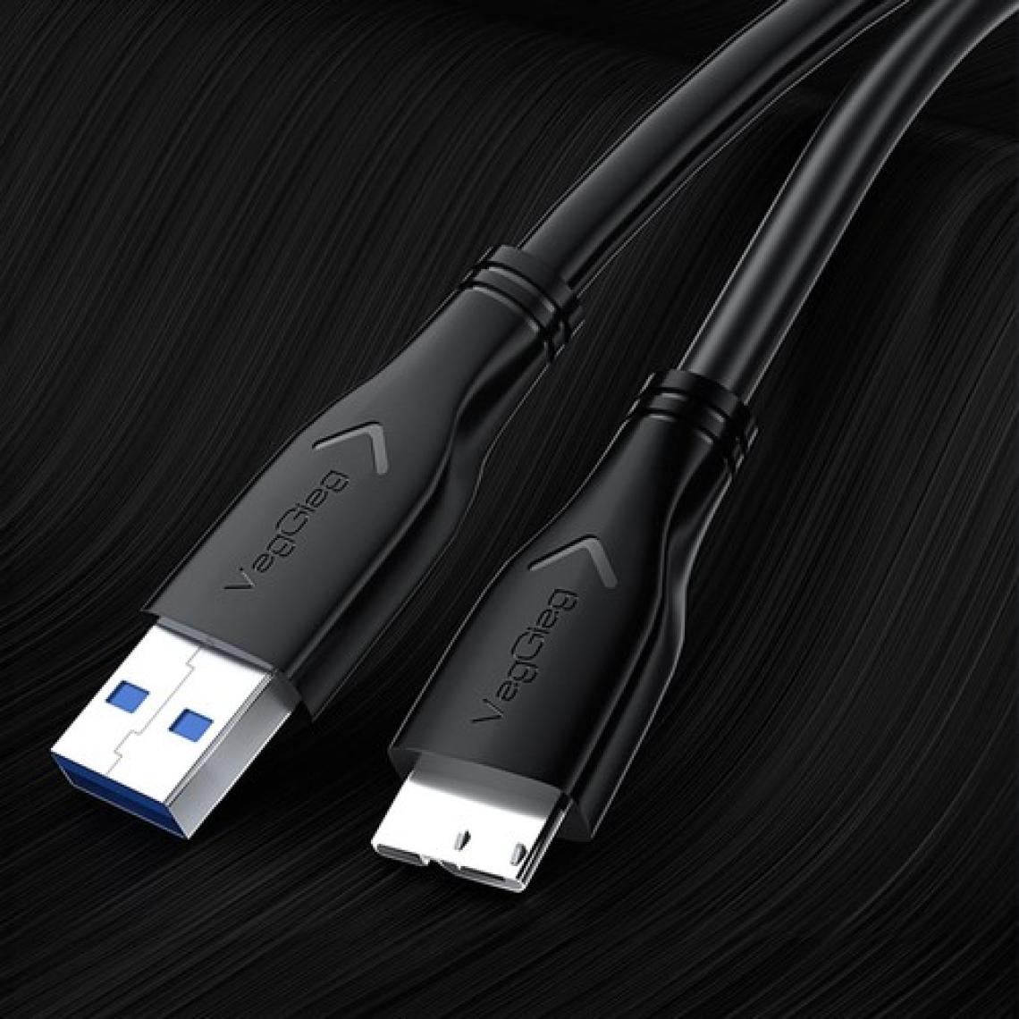 VegGieg USB 3.0 Micro B Şarj ve Data HDD Kablosu 50 cm