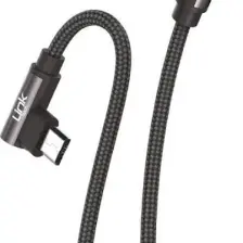 Linktech K592 Safe Micro USB 90 Derece Örgülü, Gamer, Oyuncu Şarj Kablosu