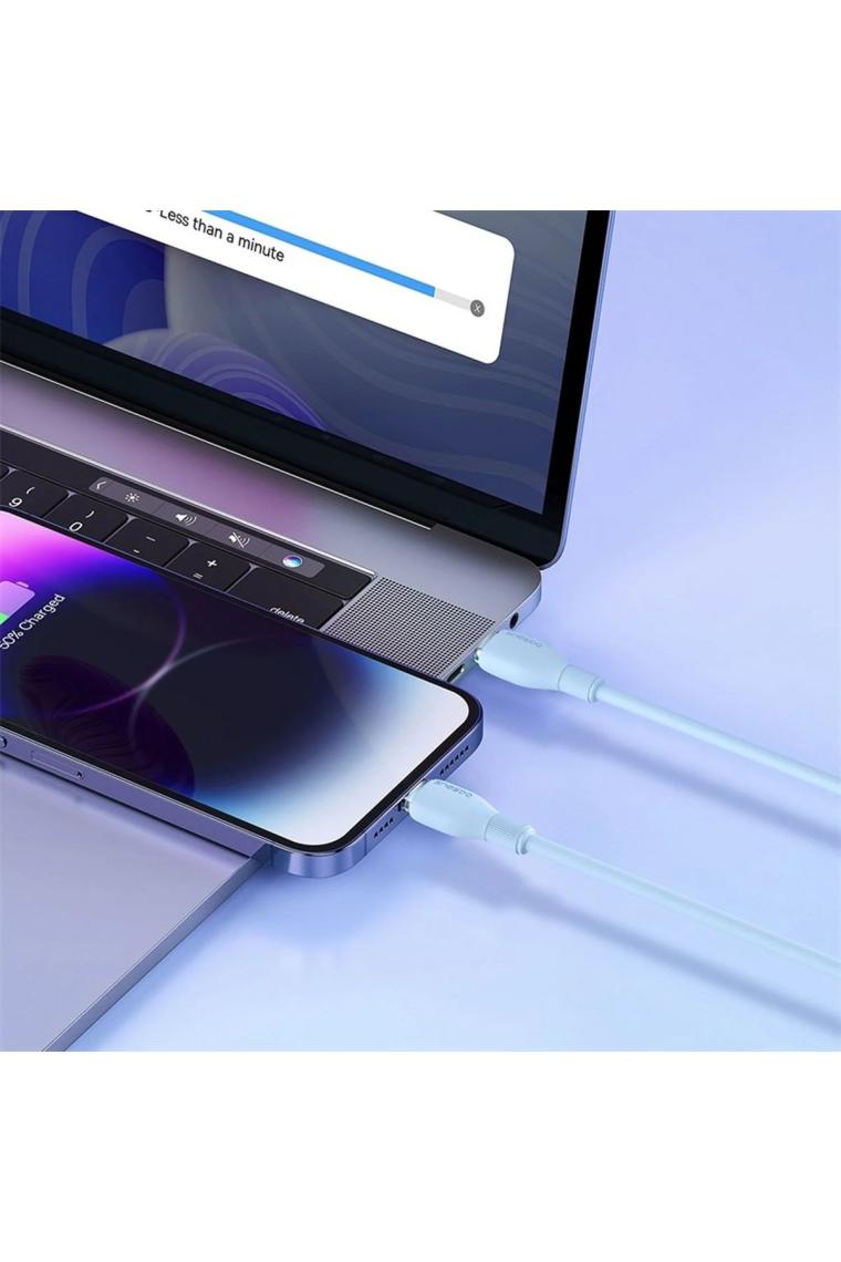Baseus Pudding Serisi İPhone 14 13 12 11 x 7 8 Serileriyle Uyumlu 20W Hızlı Şarj ve Data Aktarım Kablosu