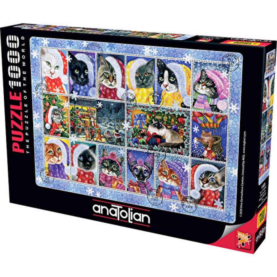 Anatolian 1000 Parçalık Puzzle / Yeni Yıl Kedileri - Kod 1103