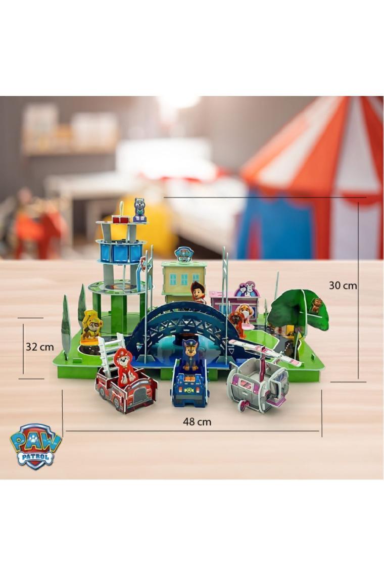 Paw Patrol City 3D Puzzle Büyük Eğitici Hikaye Oluşturma Oyun Alanı 126 Parça