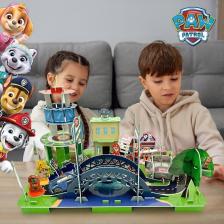 Paw Patrol City 3D Puzzle Büyük Eğitici Hikaye Oluşturma Oyun Alanı 126 Parça