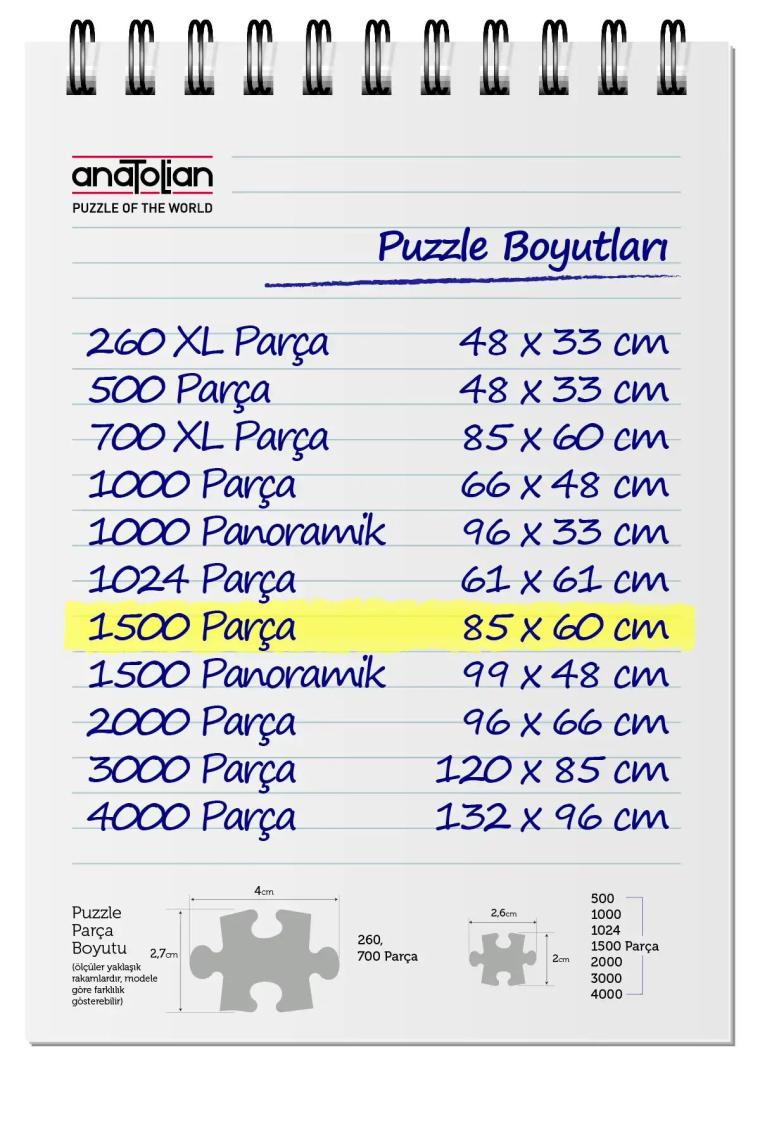 Amazeus 4557 Anatolian Avrupa Haritası 1500 Parça Puzzle