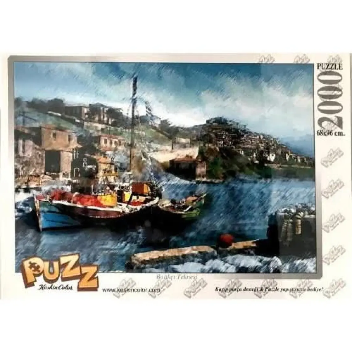 Puzz 2000 Parça Puzzle Balıkçı Teknesi