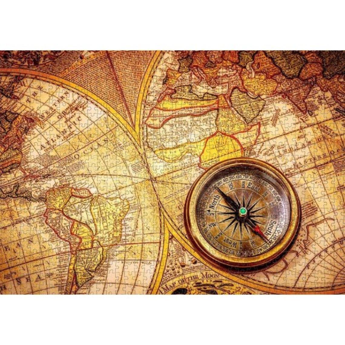 Nova Puzzle 1000 Parça Eski Dünya Haritası Ve Pusula Puzzle