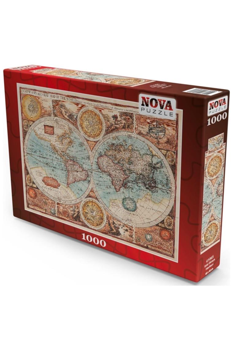 Nova Puzzle Puzzle 1000 Parça 1626 Eski Dünya Haritası - Andrey Burmakin