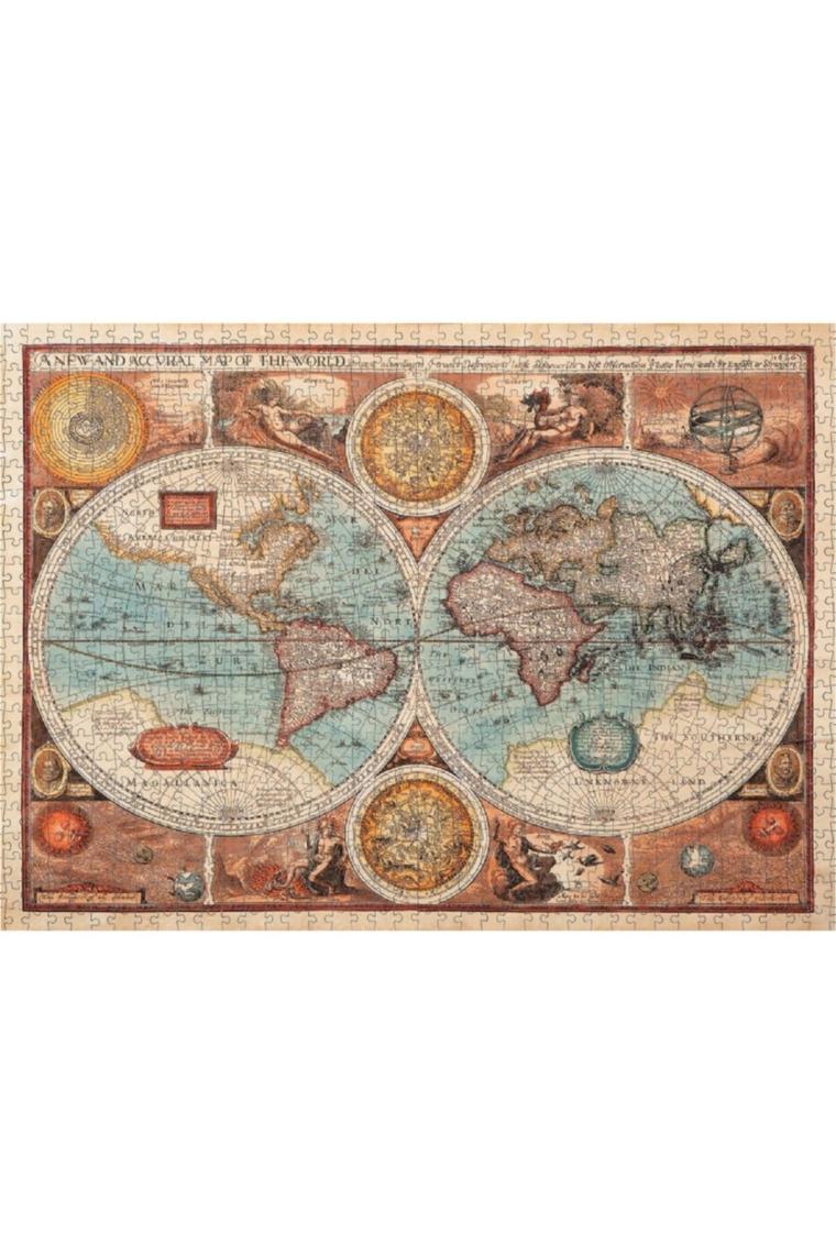 Nova Puzzle Puzzle 1000 Parça 1626 Eski Dünya Haritası - Andrey Burmakin