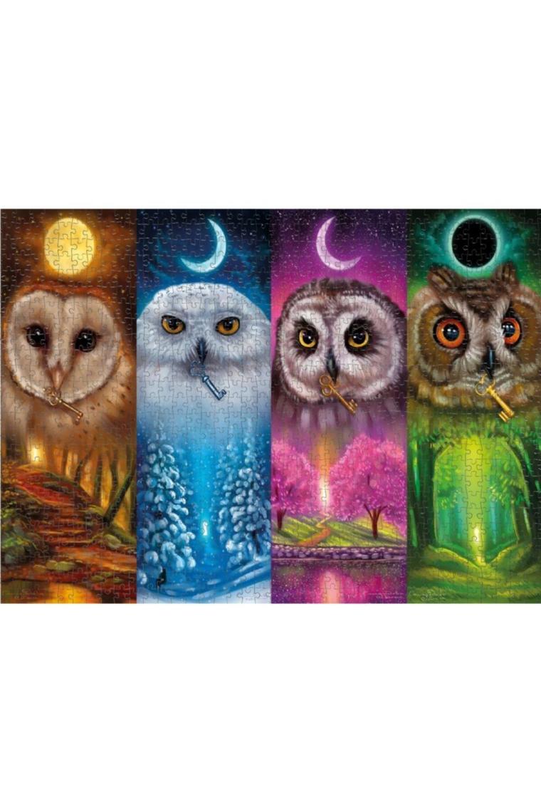 Nova Puzzle Puzzle Dört Mevsim Baykuşlar - 1000 Parça Puzzle