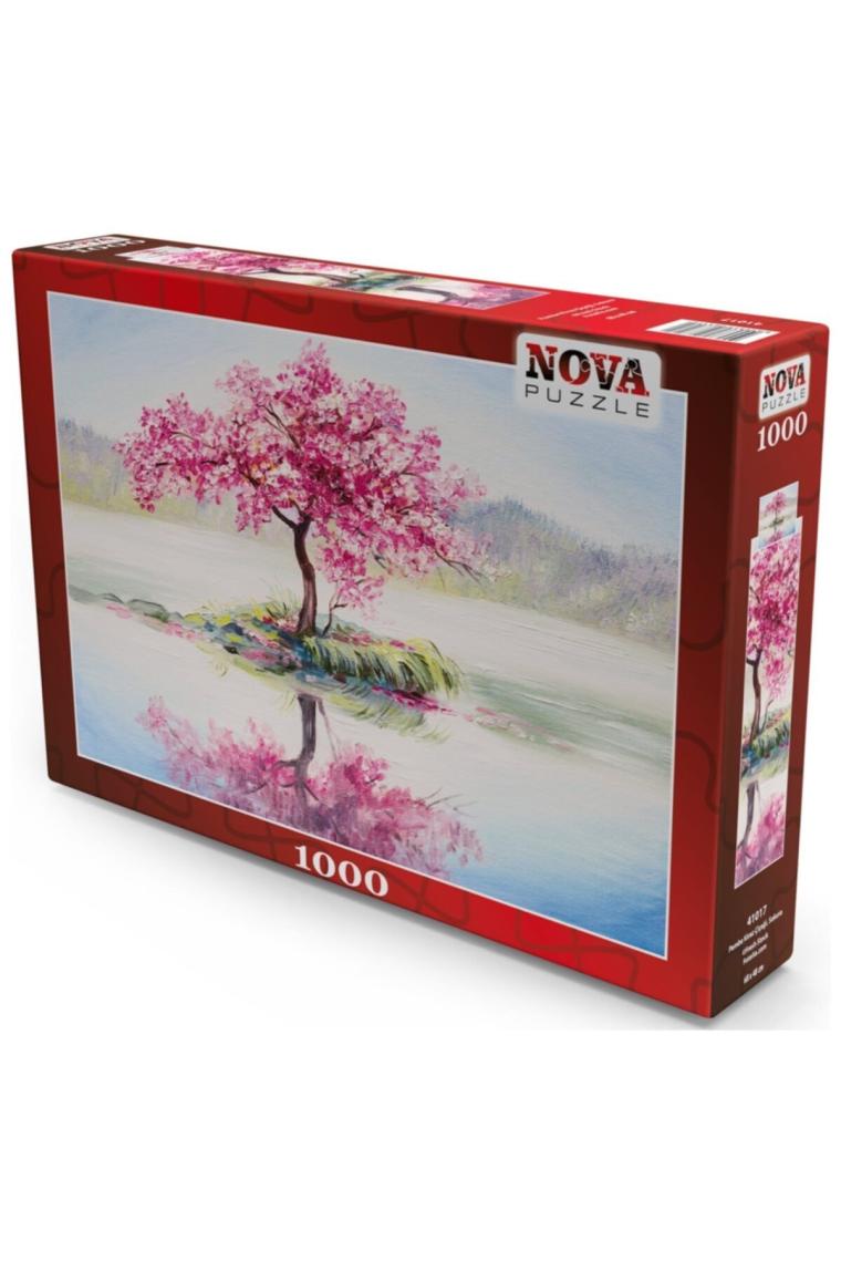 Nova Puzzle 1000 Parça Pembe Kiraz Çiçeği, Sakura Puzzle - 41017