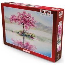 Nova Puzzle 1000 Parça Pembe Kiraz Çiçeği, Sakura Puzzle - 41017