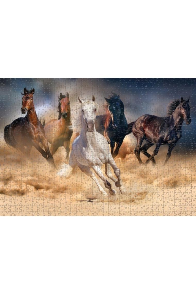 Nova Puzzle 2000 Parça Toz Duman Koşan Atlar Puzzle - 46002