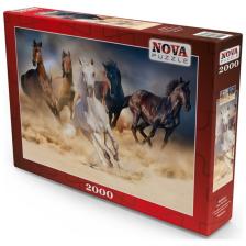 Nova Puzzle 2000 Parça Toz Duman Koşan Atlar Puzzle - 46002