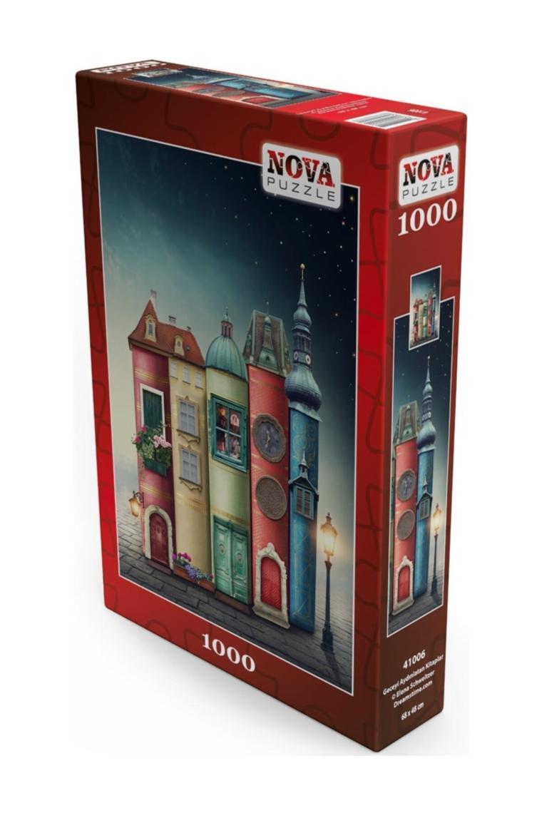 Nova Puzzle 1000 Parça Geceyi Aydinlatan Kitaplar Puzzle - Elena Schweitzer