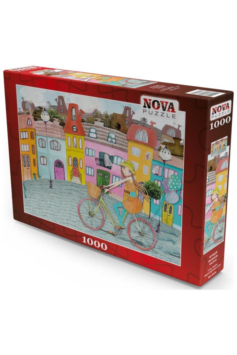 Nova Puzzle 1000 Parça Bisikletle Gezinti Puzzle
