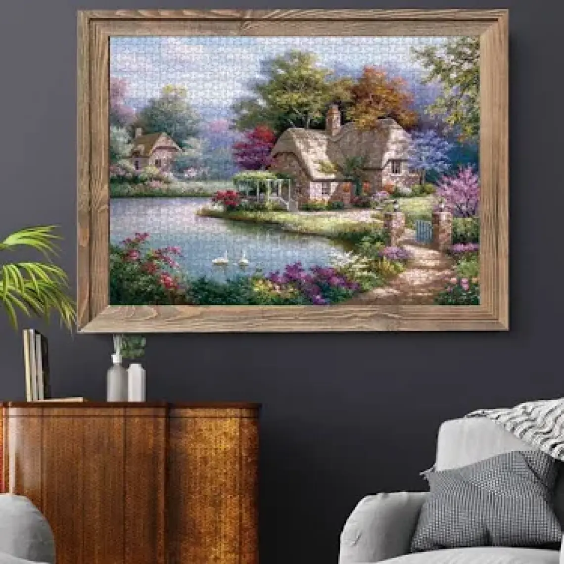 Anatolian 1500 Parçalık Puzzle - Kuğular ve Kır Evi 4529