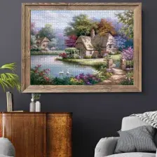 Anatolian 1500 Parçalık Puzzle - Kuğular ve Kır Evi 4529