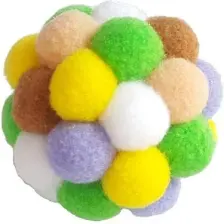 Mixpet Renkli Ponpon Top Kedi Oyuncağı 7 cm