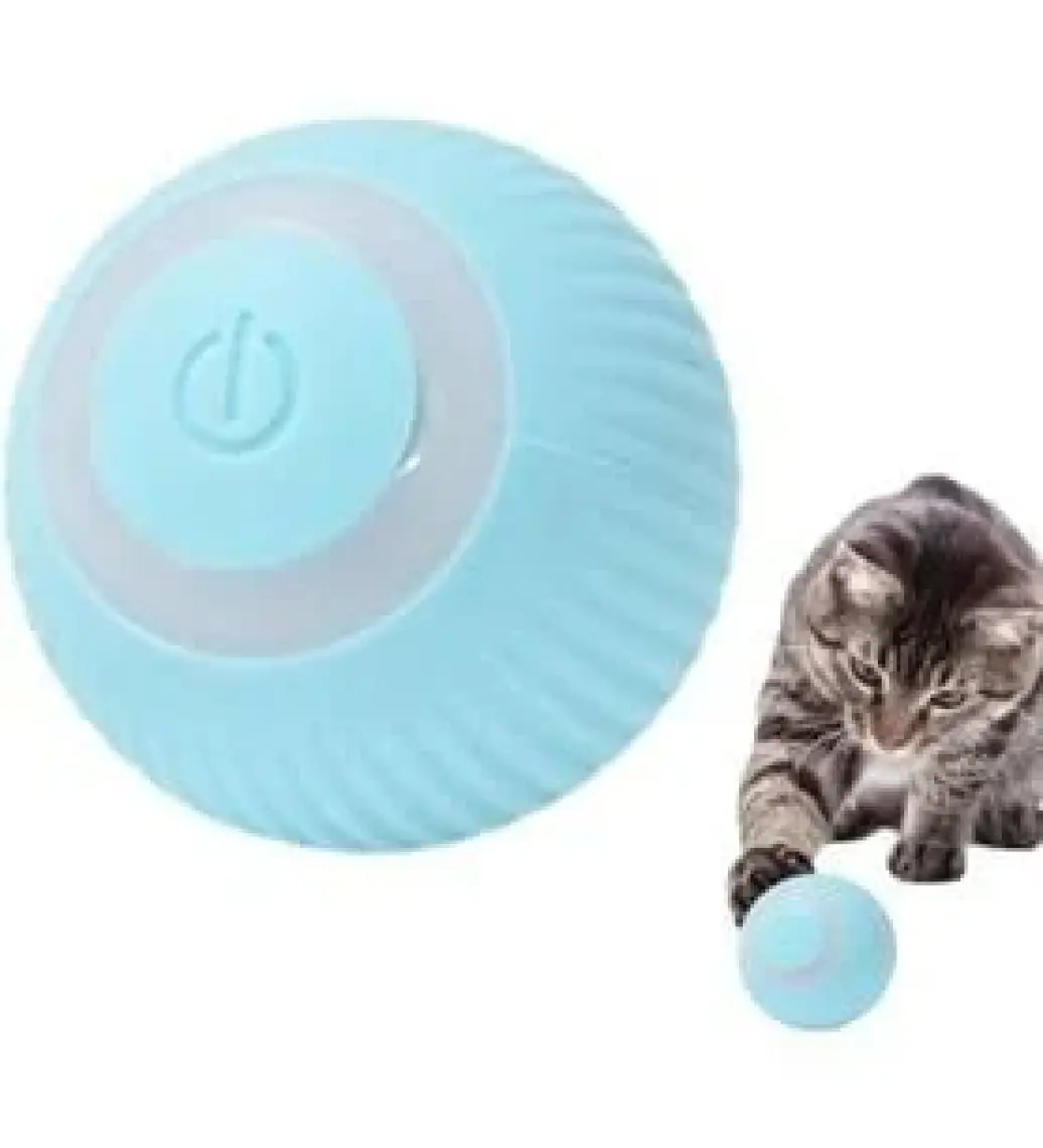 Yıldızhane Şarjlı Otomatik Hareketlenen Kedi Oyun Topu Interaktif 360 Derece Dönen Kedi Oyuncağı Eğitim Topu
