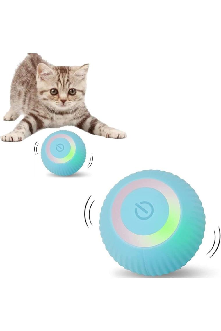 Hediye Filesi Şarjlı Kedi Oyun Topu Interaktif 360 Derece Dönen Kedi Oyuncağı Oto Hareket Eden