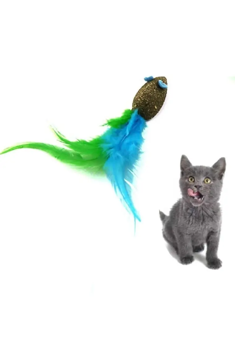 Mixpet Tüylü Catnipli Fare Şekilli Mini Kedi Oyuncağı