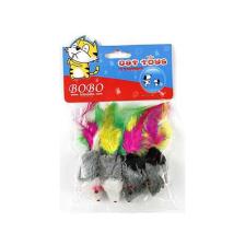 Bobo Kedi İçin Tüylü Fare (4 Lü)