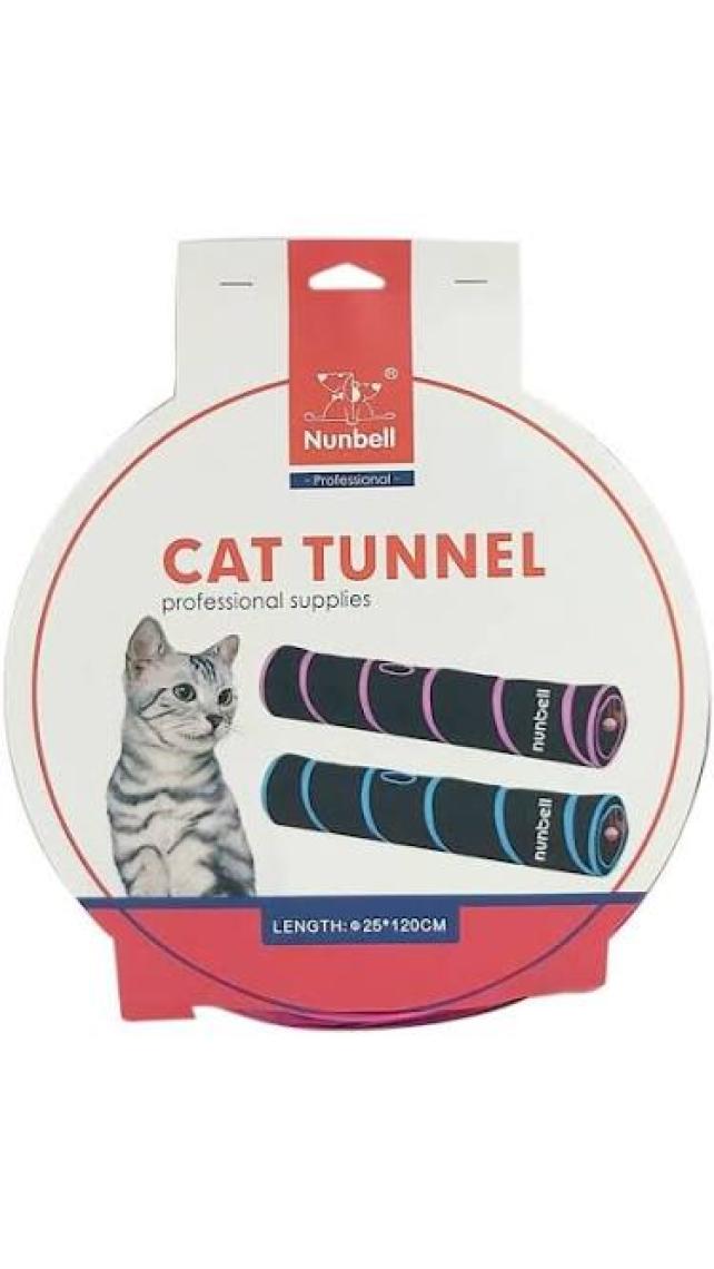Nunbell Katlanarak Küçülebilen Kedi Oyun Tüneli 120 cm