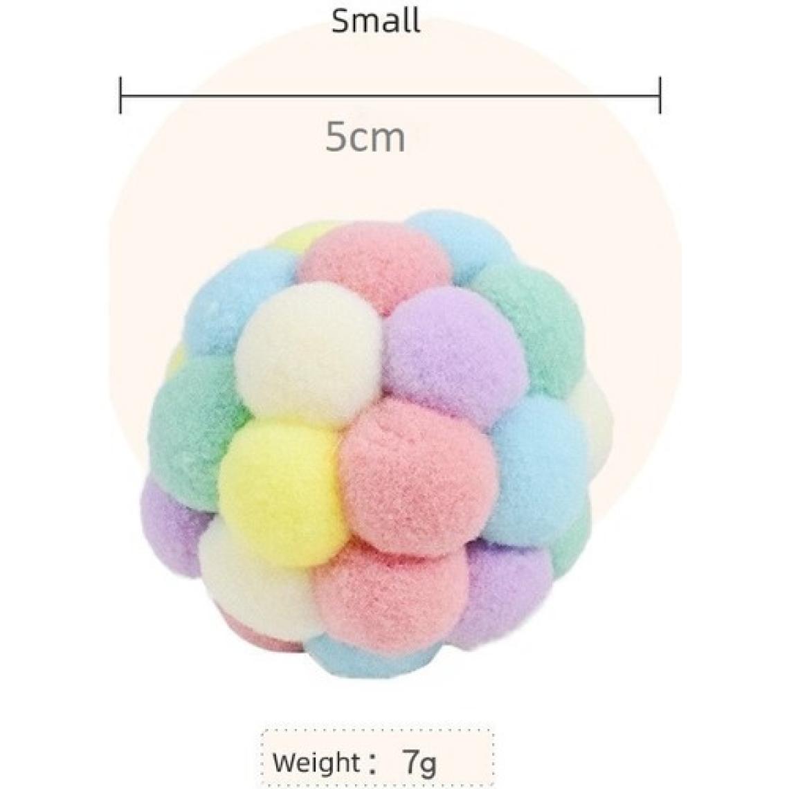 Mixpet Renkli Ponpon Top Kedi Oyuncağı 5 cm