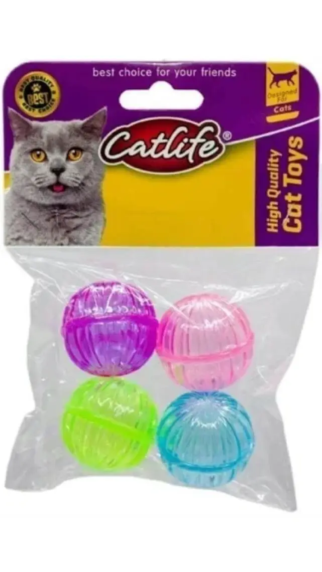 Catlife  202469- Zilli Kedi Oyuncağı 4'lü Paket
