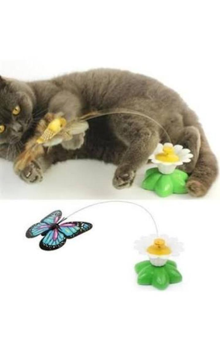 Hareketli Dönen Kelebek - Kedi Oyuncağı ( Pille Çalışır)