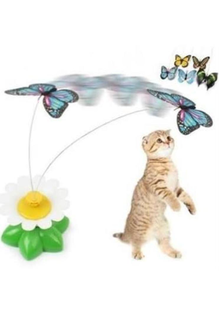 Hareketli Dönen Kelebek - Kedi Oyuncağı ( Pille Çalışır)