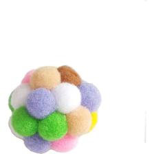 Mixpet Renkli Ponpon Top Kedi Oyuncağı 5 cm