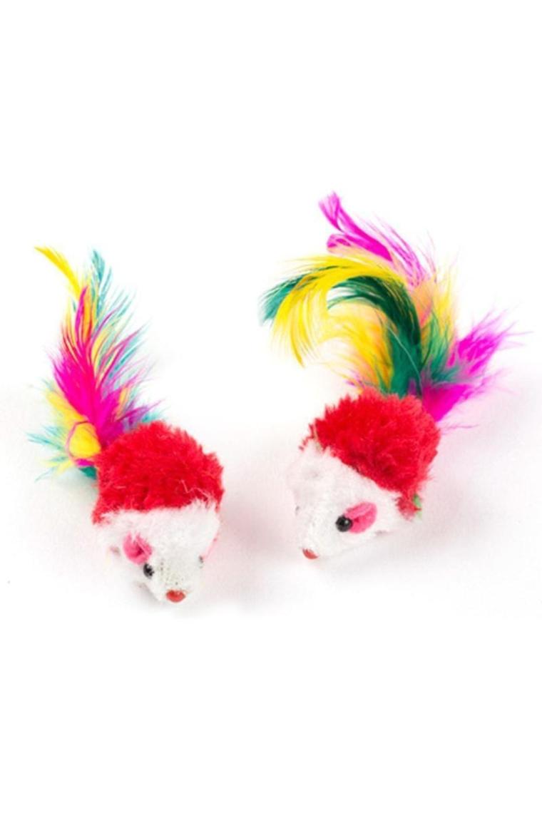 Mixpet Tüylü Mini Fare Kedi Oyuncağı 4.8 cm 4'lü