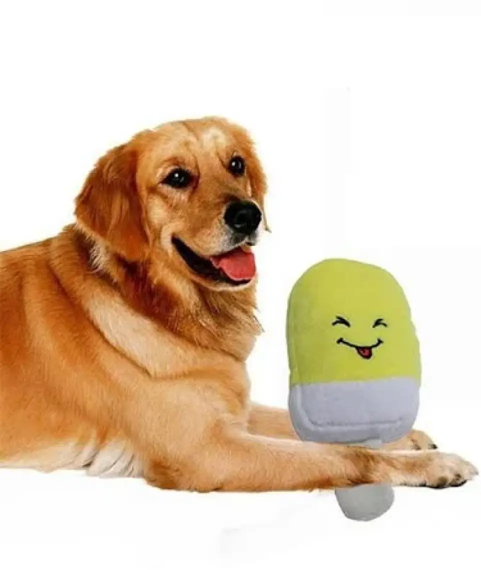 Dondurma Şekilli Köpek Peluş Oyuncak 13x6 cm