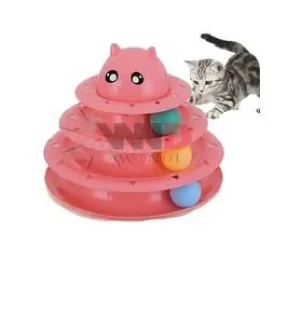 Petzoom 3 Katlı Kedi Oyuncağı Kedi Başlıklı