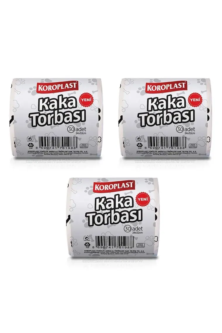 Koroplast Kaka  Torbası 30'lu x 3 Adet