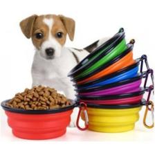 Katlanabilir Kedi Köpek Mama  Su Kabı Taşınabilir