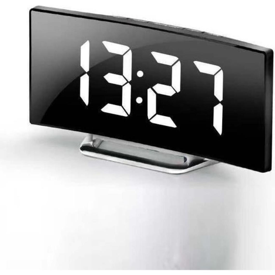 Valkyrie Alarmlı LED Dereceli Curved Dijital Masa Saati