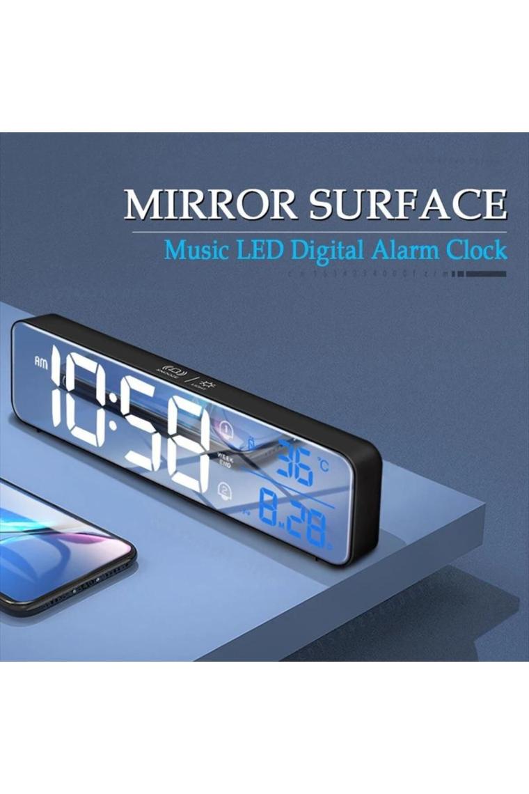 Valkyrie LED Aynalı Dereceli 2400MAH Dijital Duvar Masa Saati