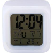 Tekno İstanbul Çalar Masa Renk Değiştiren Küp Saat Alarm Clock Takvim