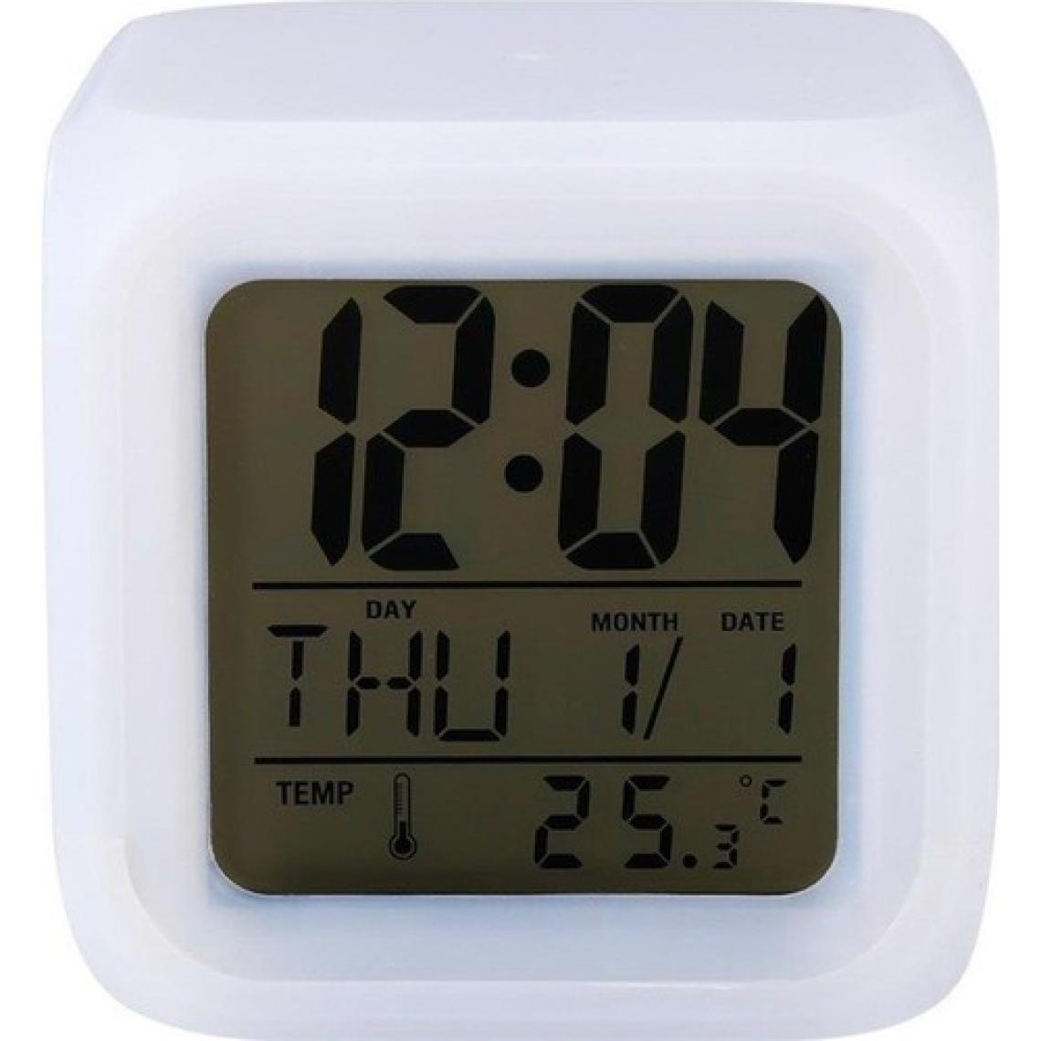 Tekno İstanbul Çalar Masa Renk Değiştiren Küp Saat Alarm Clock Takvim