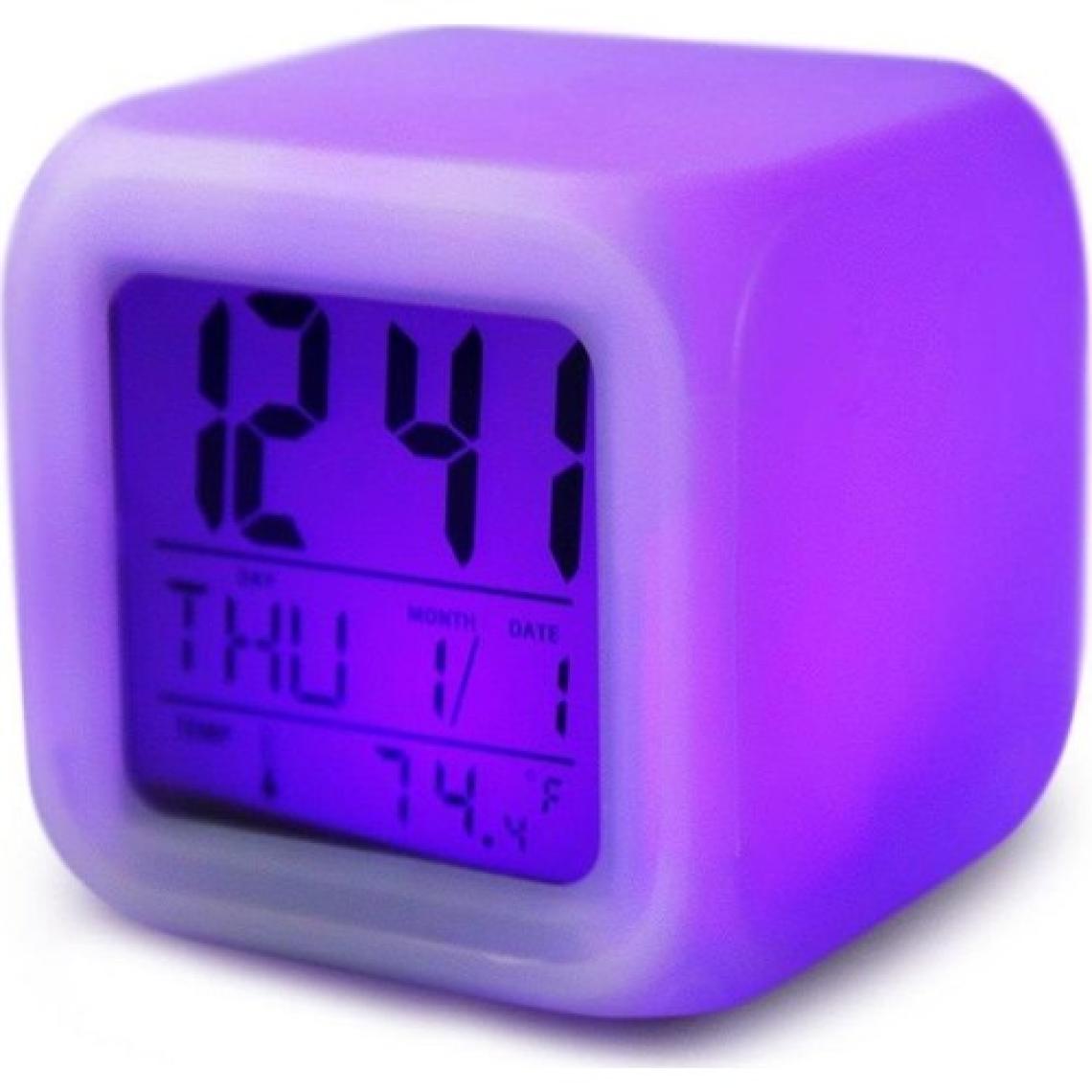 Tekno İstanbul Çalar Masa Renk Değiştiren Küp Saat Alarm Clock Takvim