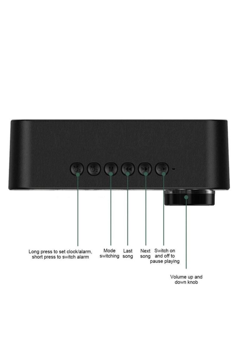 Valkyrie Bluetooth Şarjlı Alarmlı Usb/sd Aynalı Masa Saati