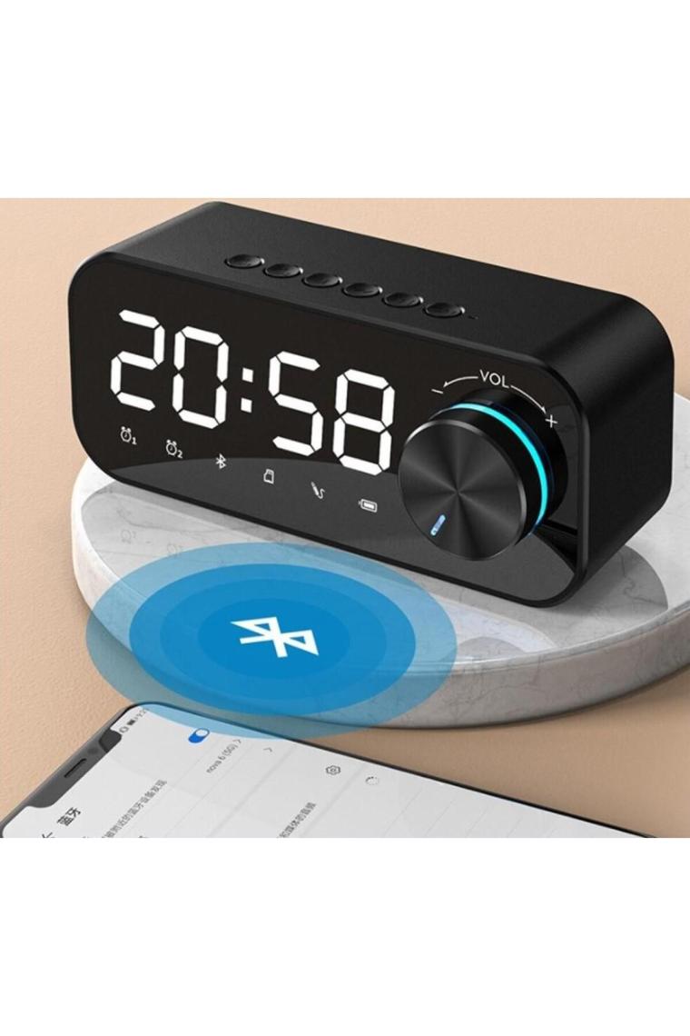 Valkyrie Bluetooth Şarjlı Alarmlı Usb/sd Aynalı Masa Saati