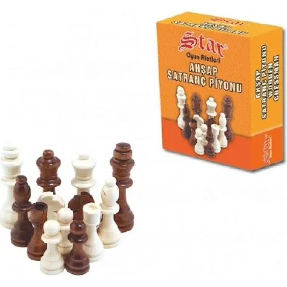 Star Satranç Piyonu Ahşap NO:3