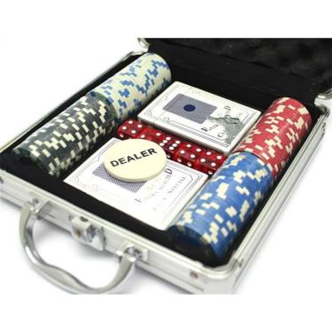 Sedef Alüminyum Çantalı Delux Poker Seti (100 Ad)