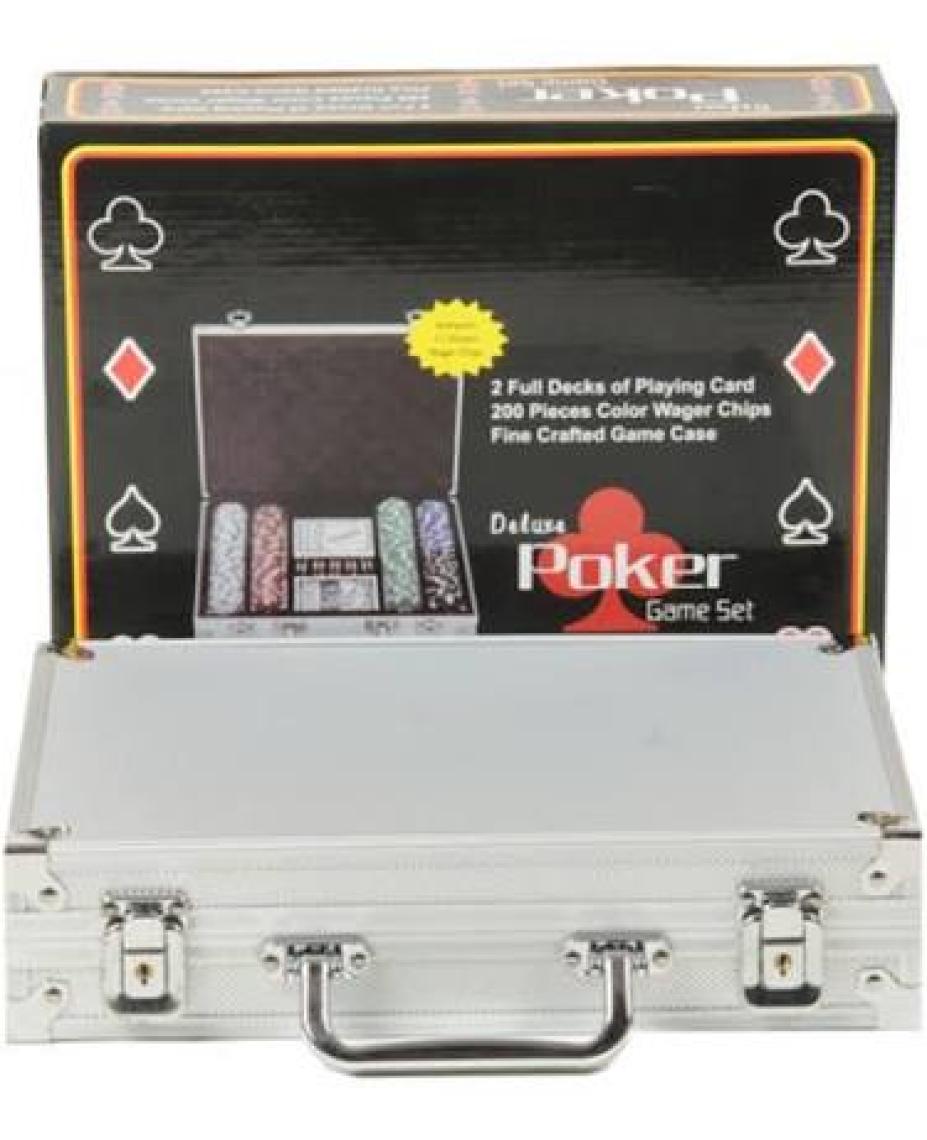 Sedef Alüminyum Çantalı Delux Poker Seti (100 Ad)